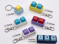 Keyboard fidget clicker with custom keycaps