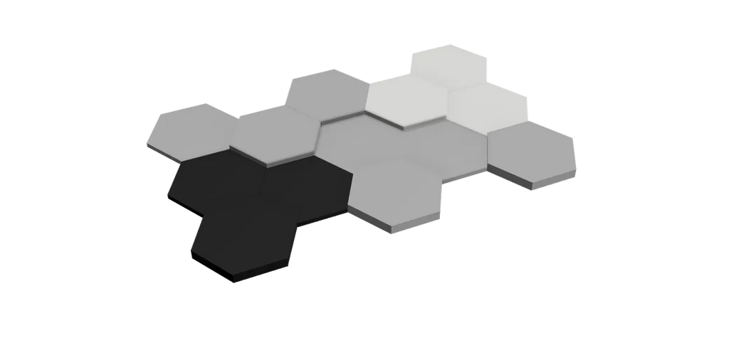 Hexagon tile heights