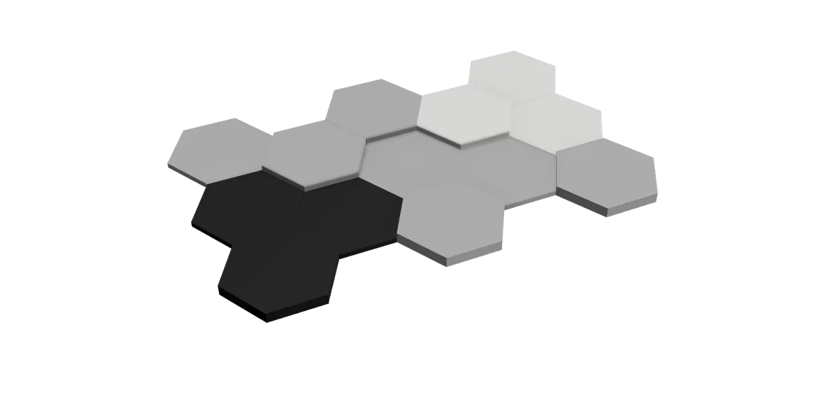 Hexagon tile heights
