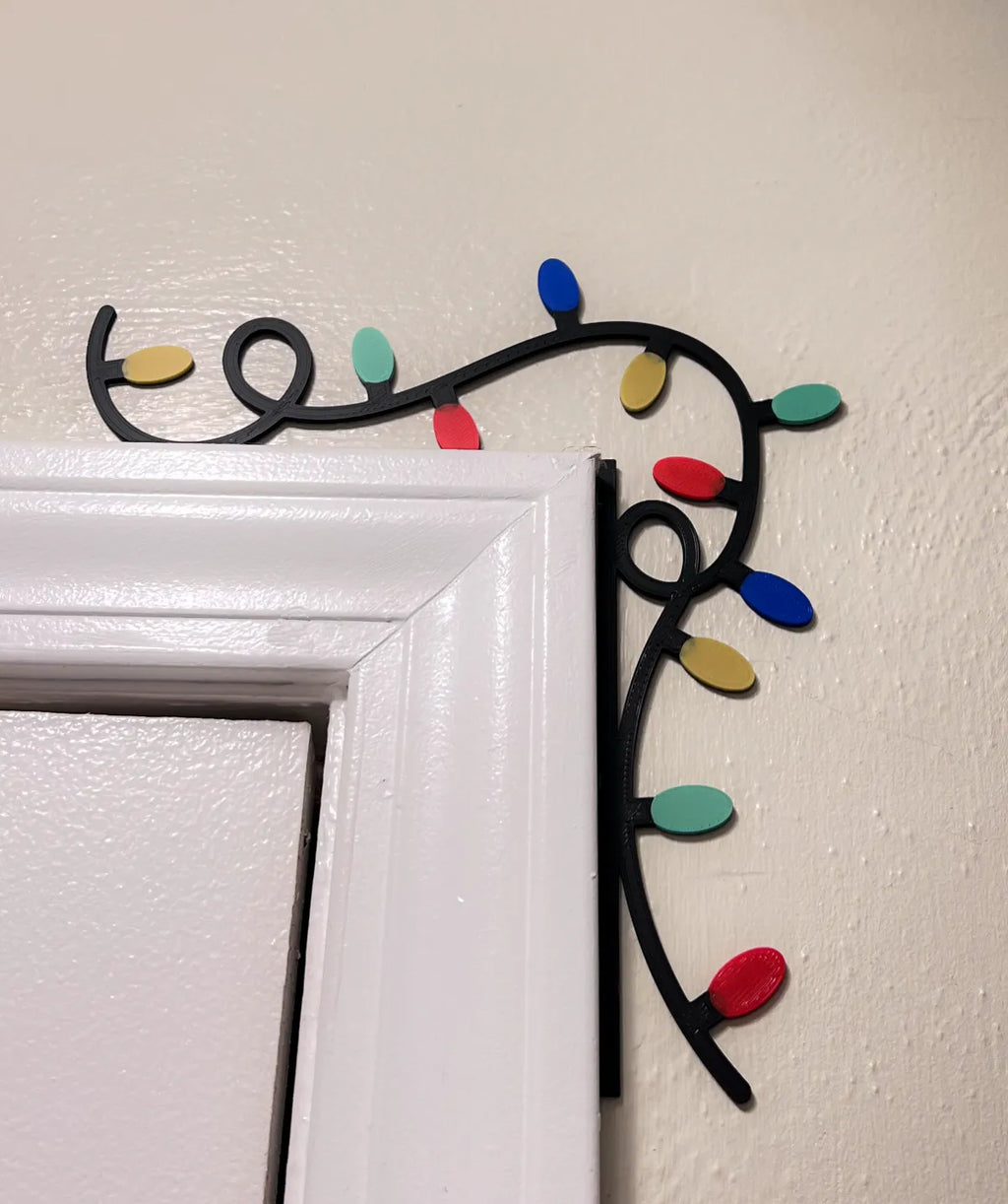 Christmas lights door corner