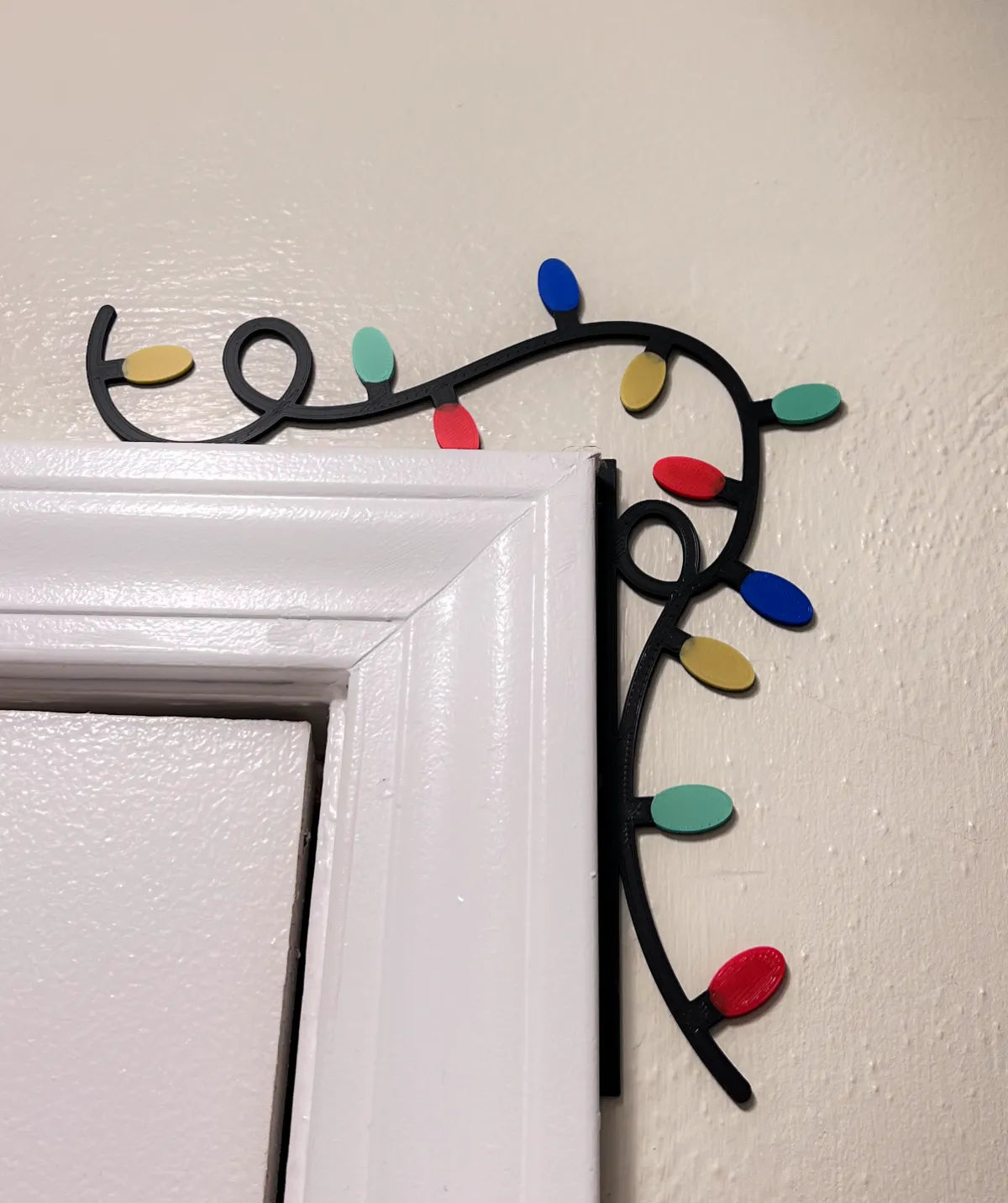 Christmas lights door corner