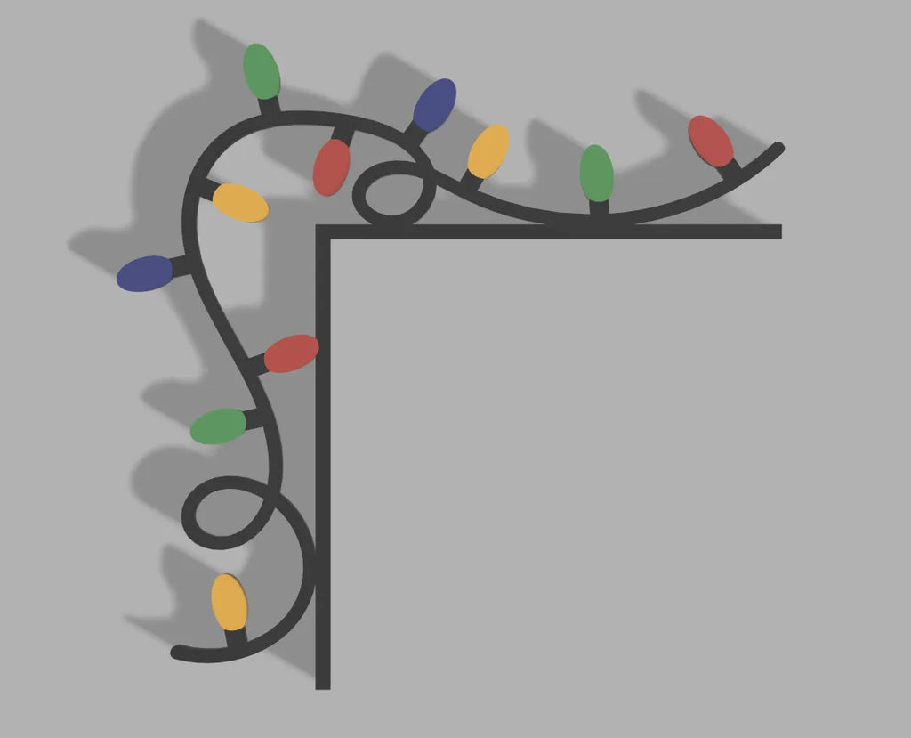 Christmas lights door corner design