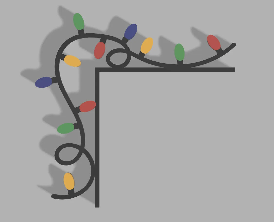 Christmas lights door corner design