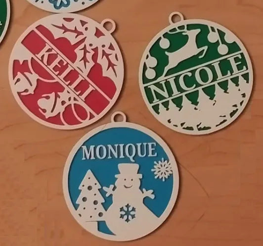 Personalized name Christmas ornaments
