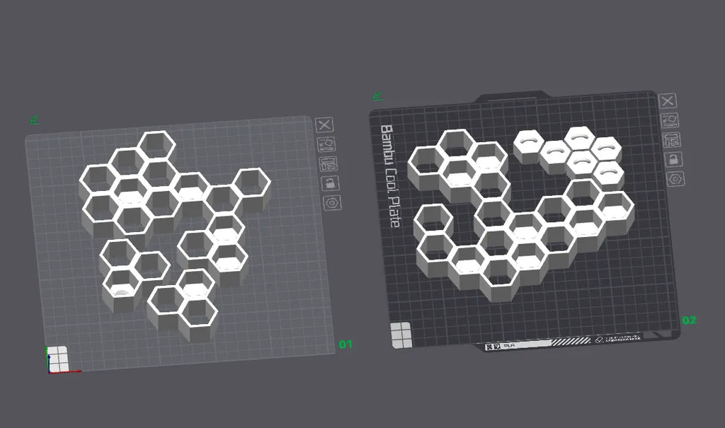 Honeycomb key holder design