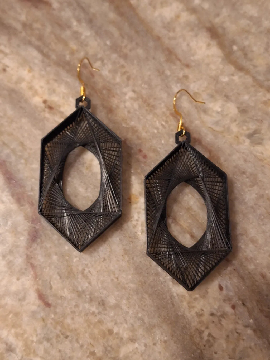 Hexagon earrings
