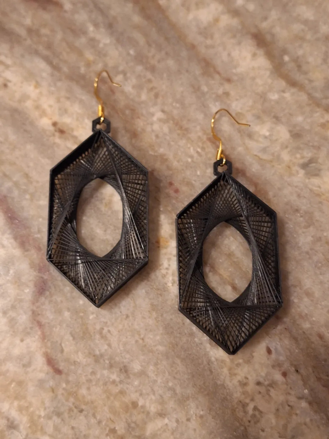 Hexagon earrings