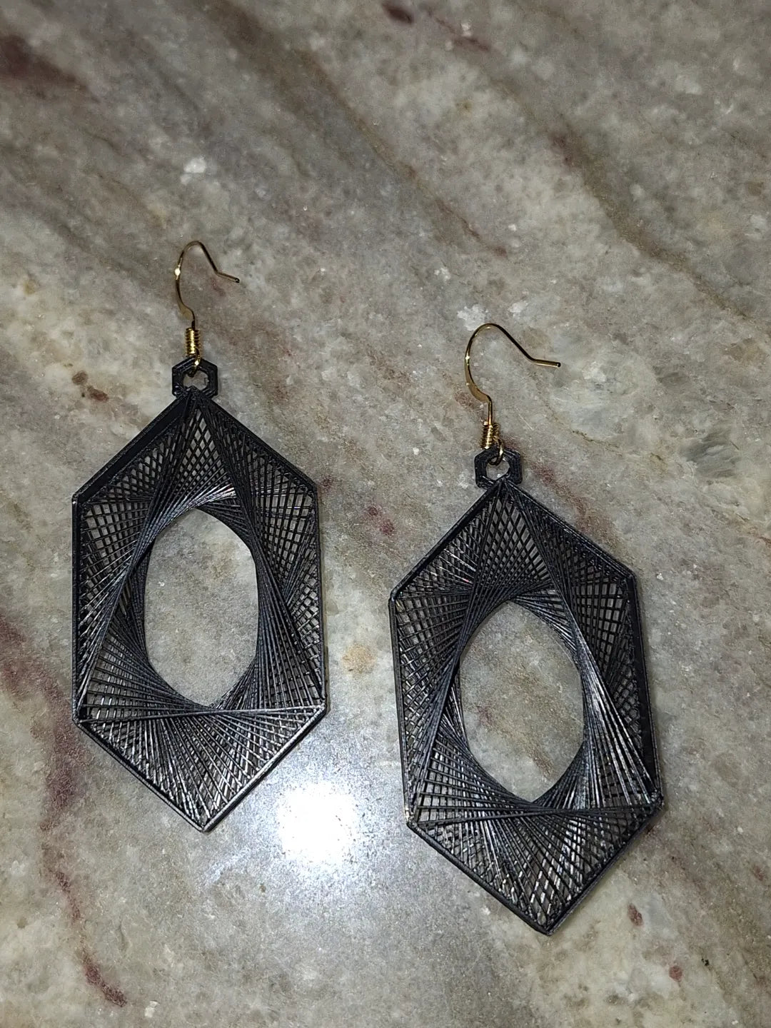 Hexagon earrings colors