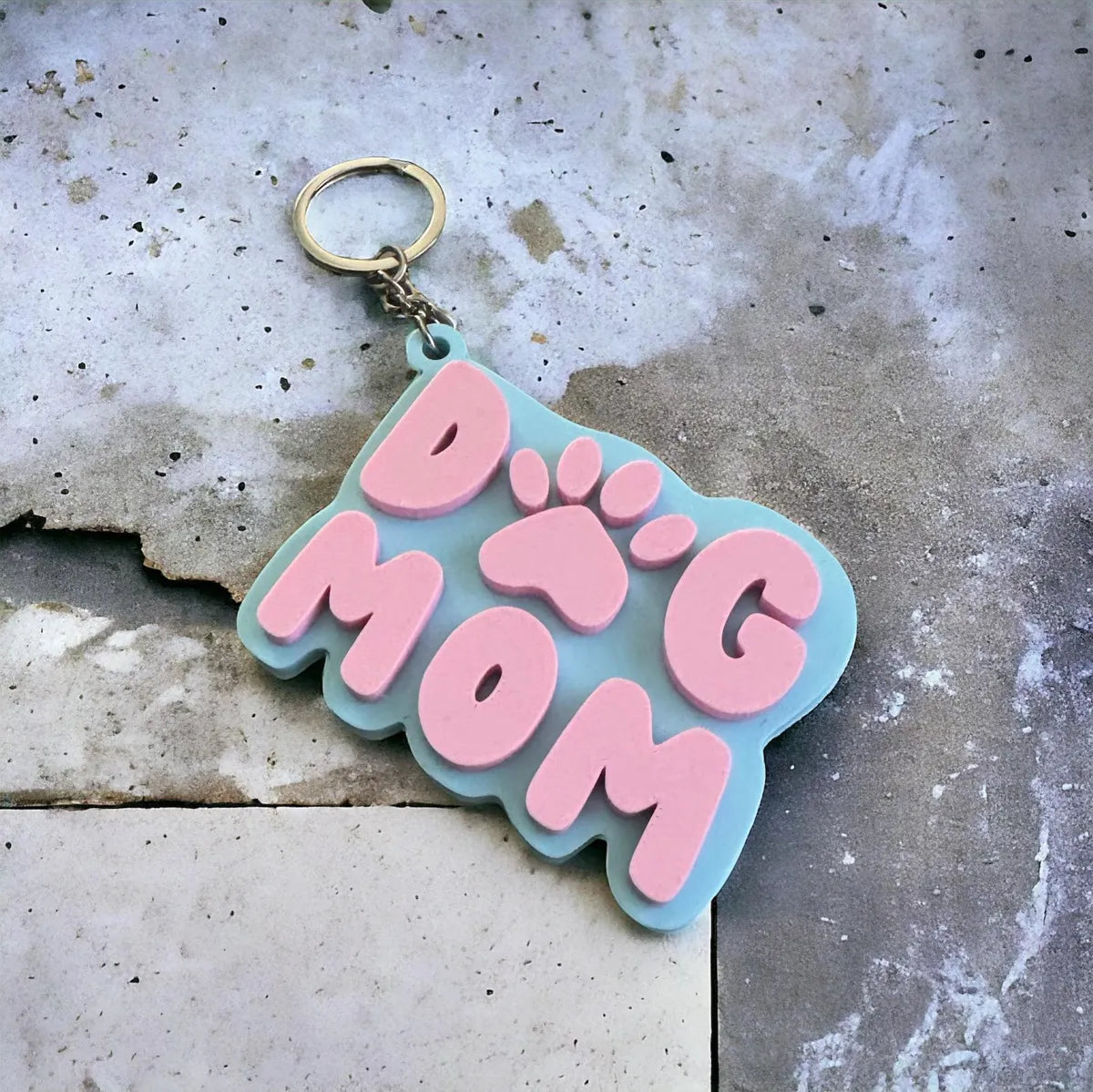 Dog Mom keychain