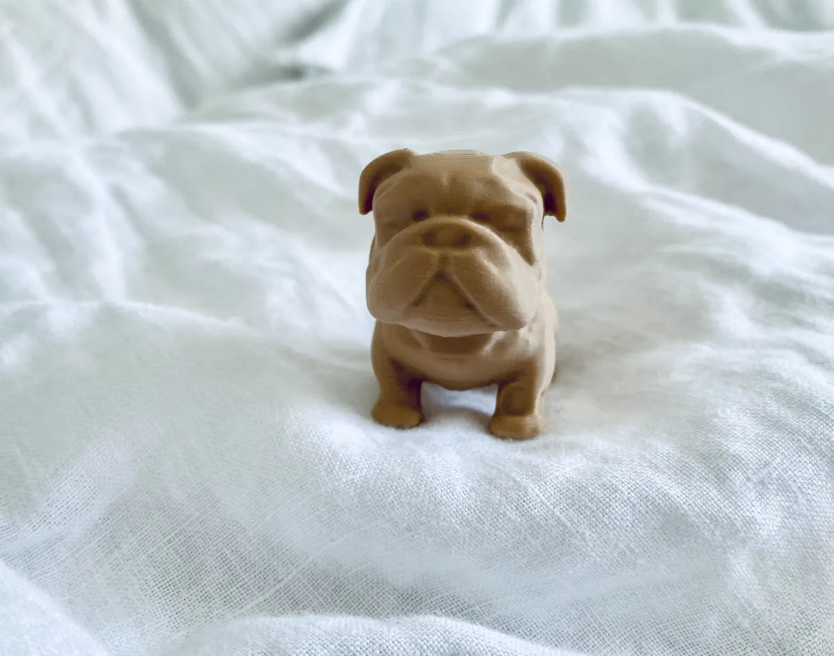 Bulldog puppy figurine side