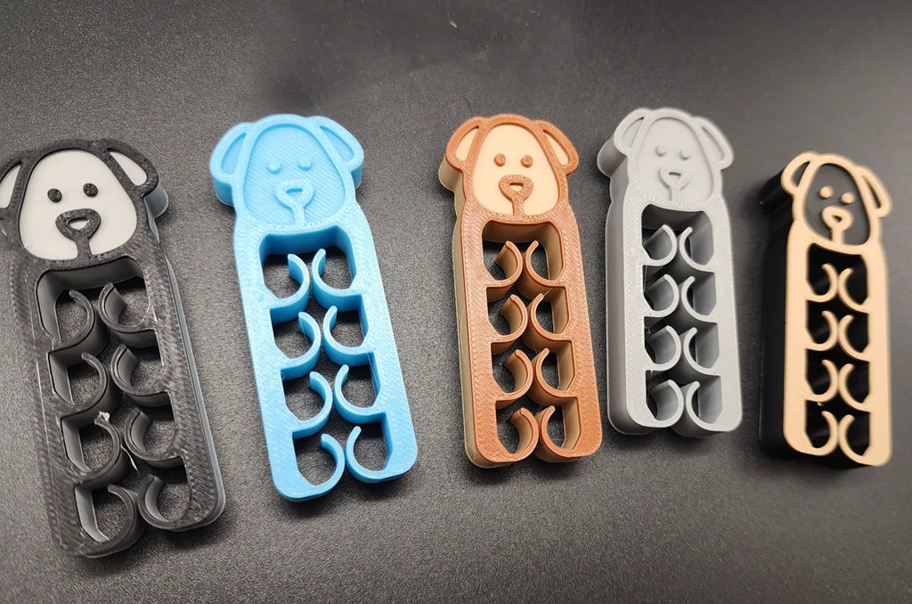 Puppy chip clip on a bag
