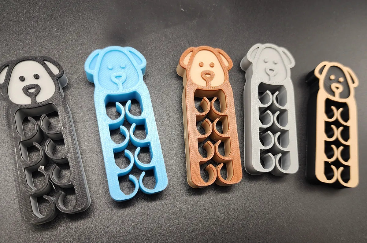 Puppy chip clip on a bag