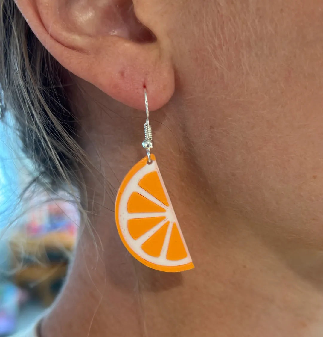 Citrus slice earrings