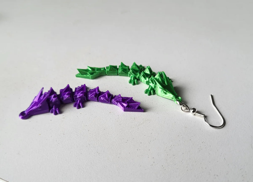 Dragon earrings close-up