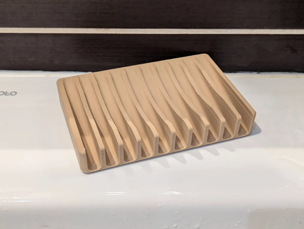 Soap dish with soap