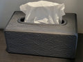 Patterned tissue box cover