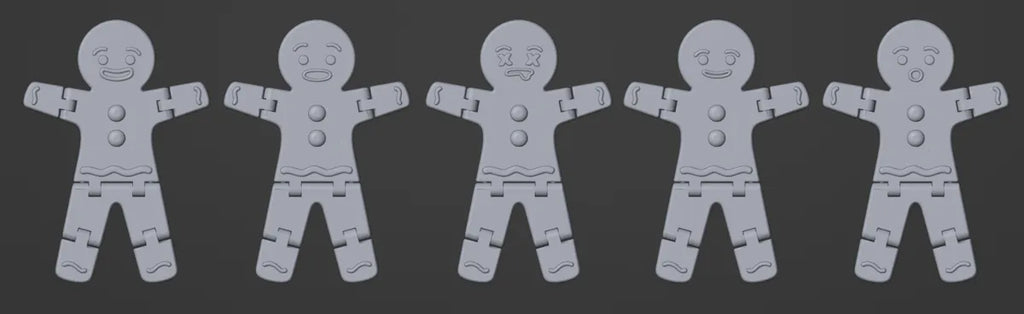 Gingerbread man face options