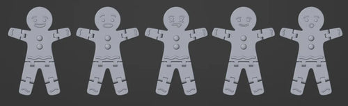 Gingerbread man face options