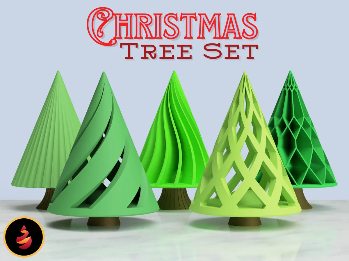 Modern Christmas tree set