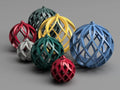 Ribbed Christmas ball ornament