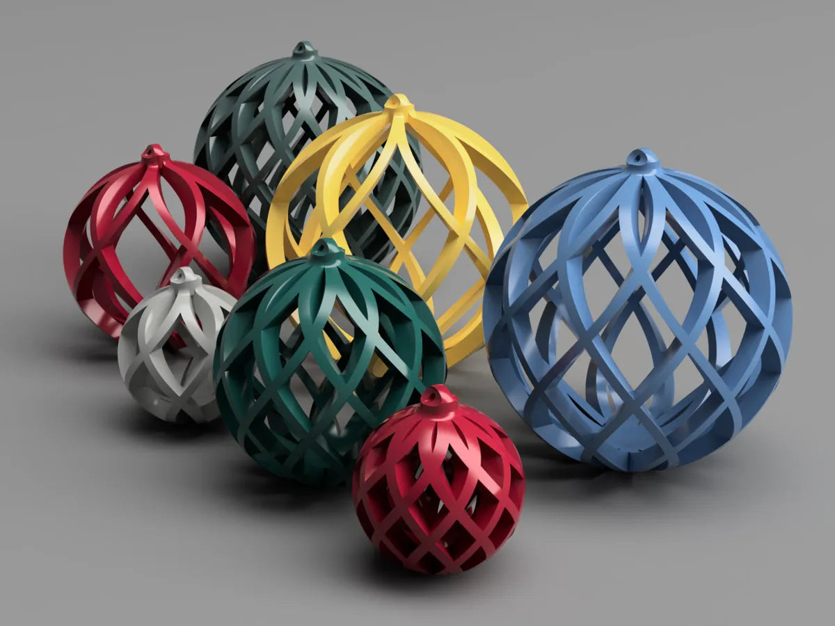 Ribbed Christmas ball ornament