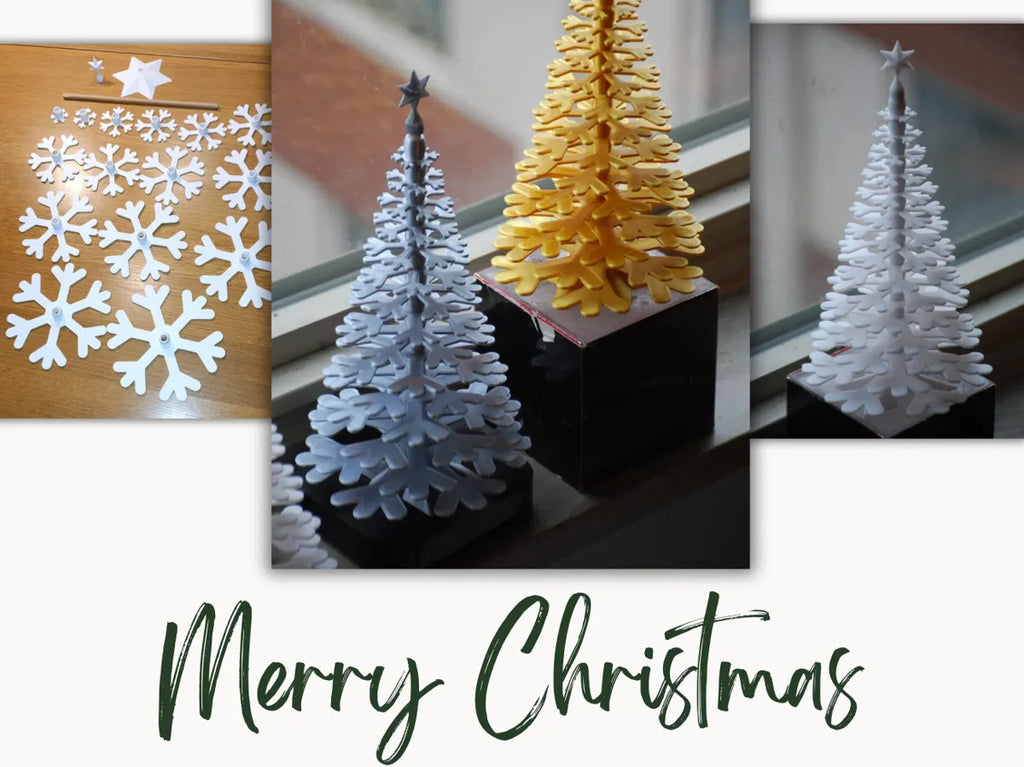 Snowflake Christmas tree with star