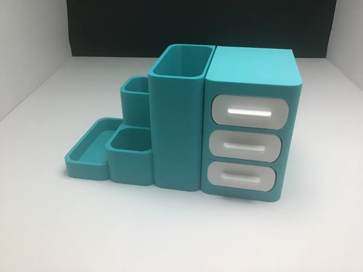 Retro desk caddy with drawers