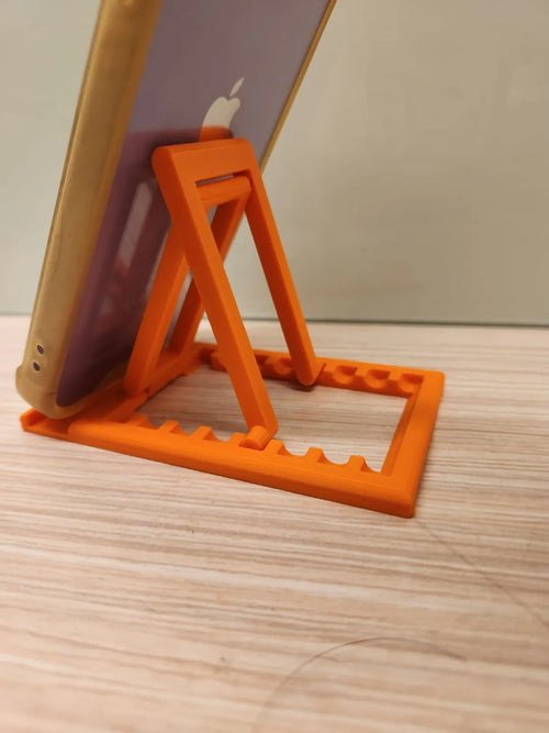 Phone stand holding a phone