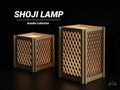 Japanese shoji lamp, Kumiko pattern, designed by Meyui