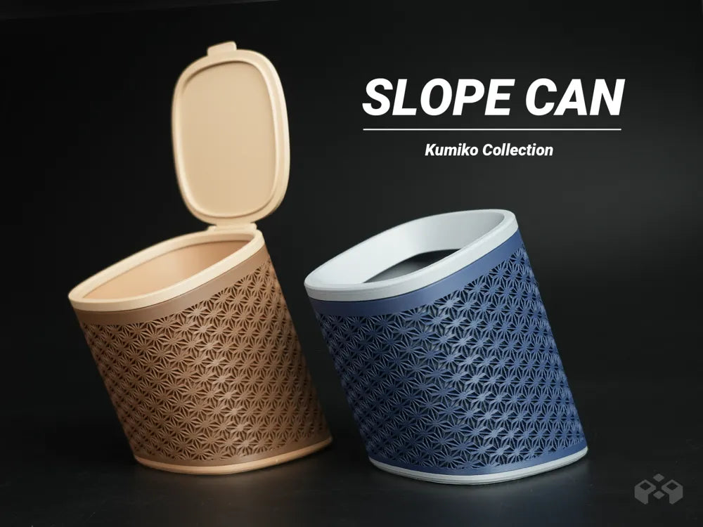 Asanoha desktop bin with lid, designed by Meyui