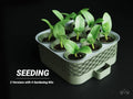 Self-watering seed starter with greenhouse cover, designed by Meyui