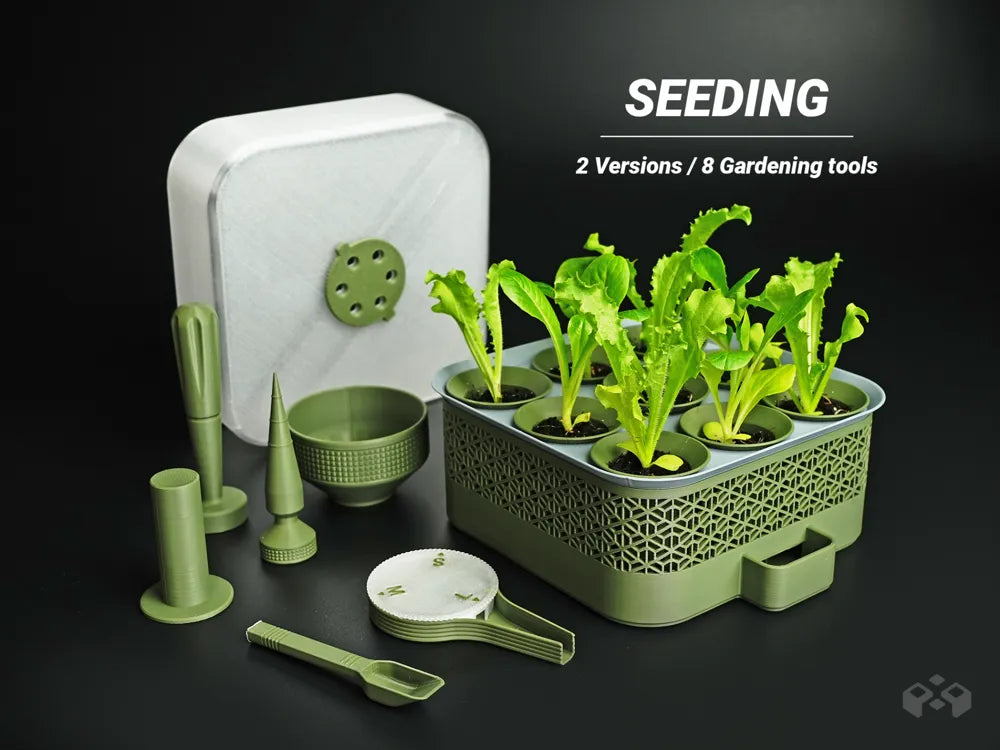 Self-watering seed starter with grow kit, designed by Meyui