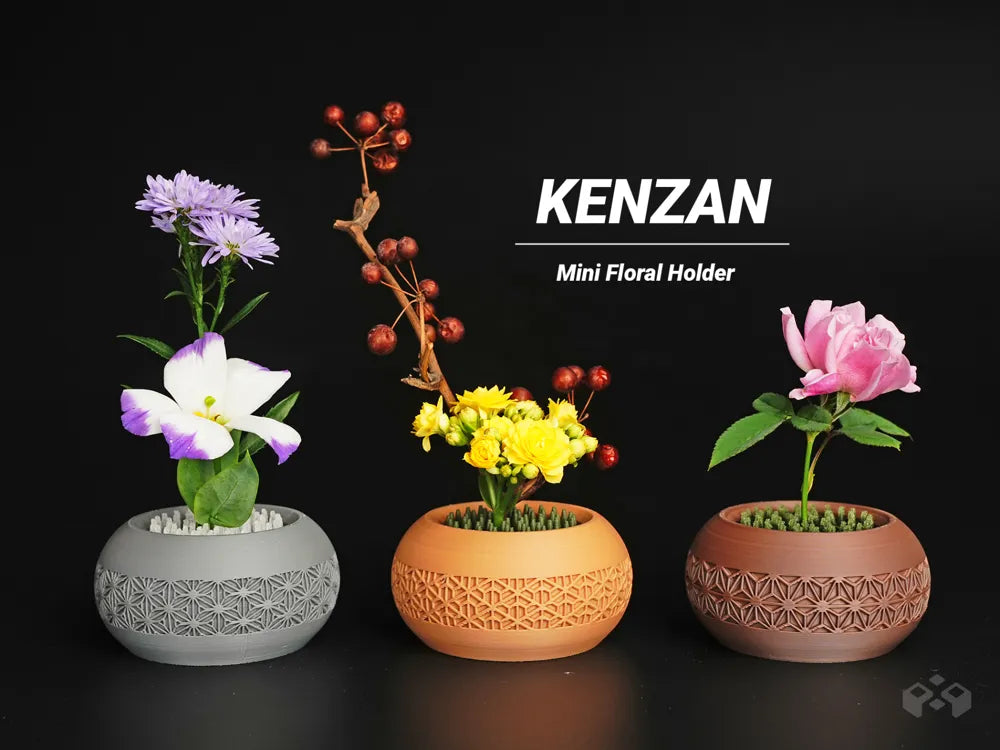 Mini kenzan flower frog ikebana vase, designed by Meyui