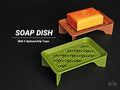 Kumiko soap dish with drip tray, designed by Meyui