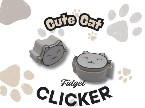 Cat fidget clicker keychain