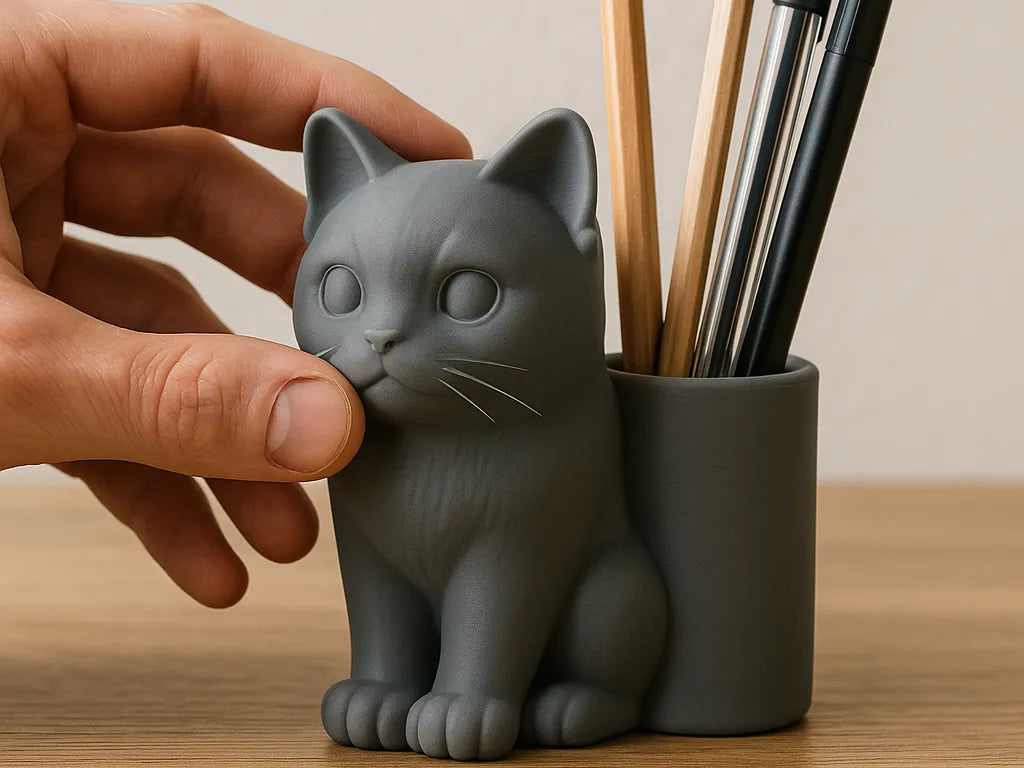 Cat pen holder with pens