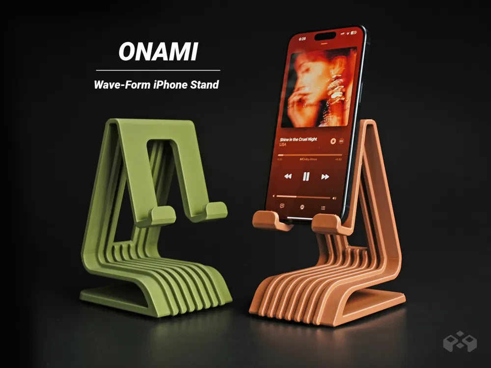 Onami phone stand, designed by Meyui
