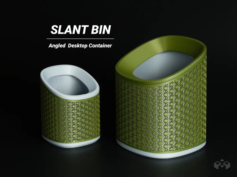Slanted angled desk bin, designed by Meyui