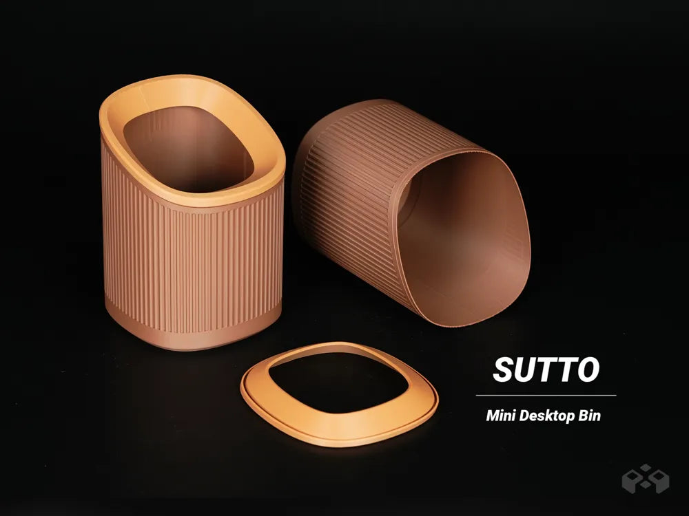 Ribbed desktop bin, designed by Meyui