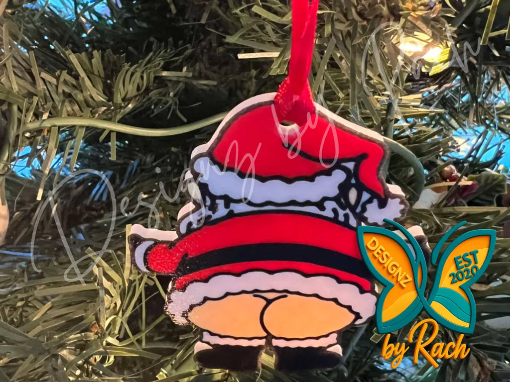 Santa booty ornament