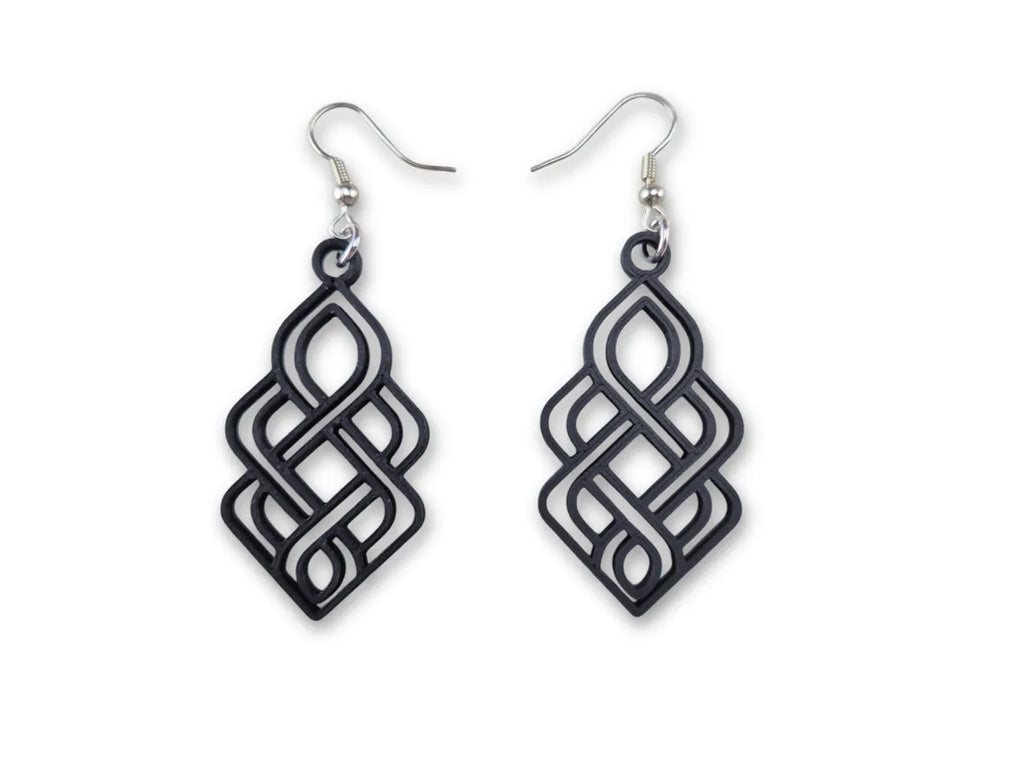 Celtic knot earrings detail