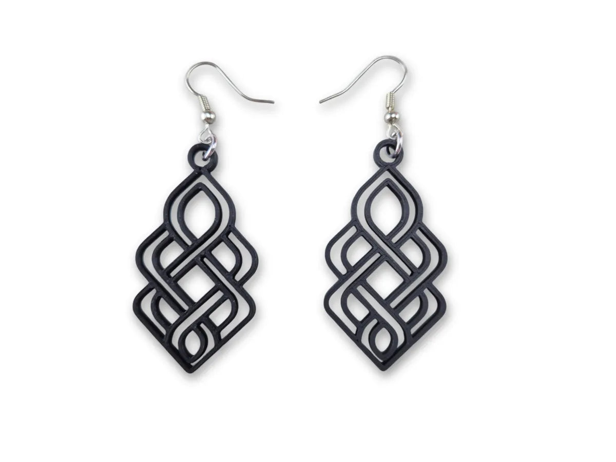 Celtic knot earrings detail