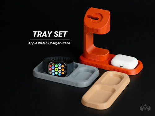 Apple Watch charging stand and tray set, designed by Meyui