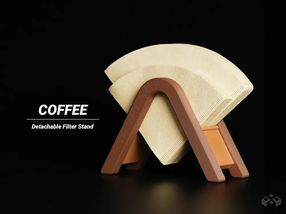 V60 coffee paper filter stand, designed by Meyui