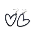 Heart outline earrings