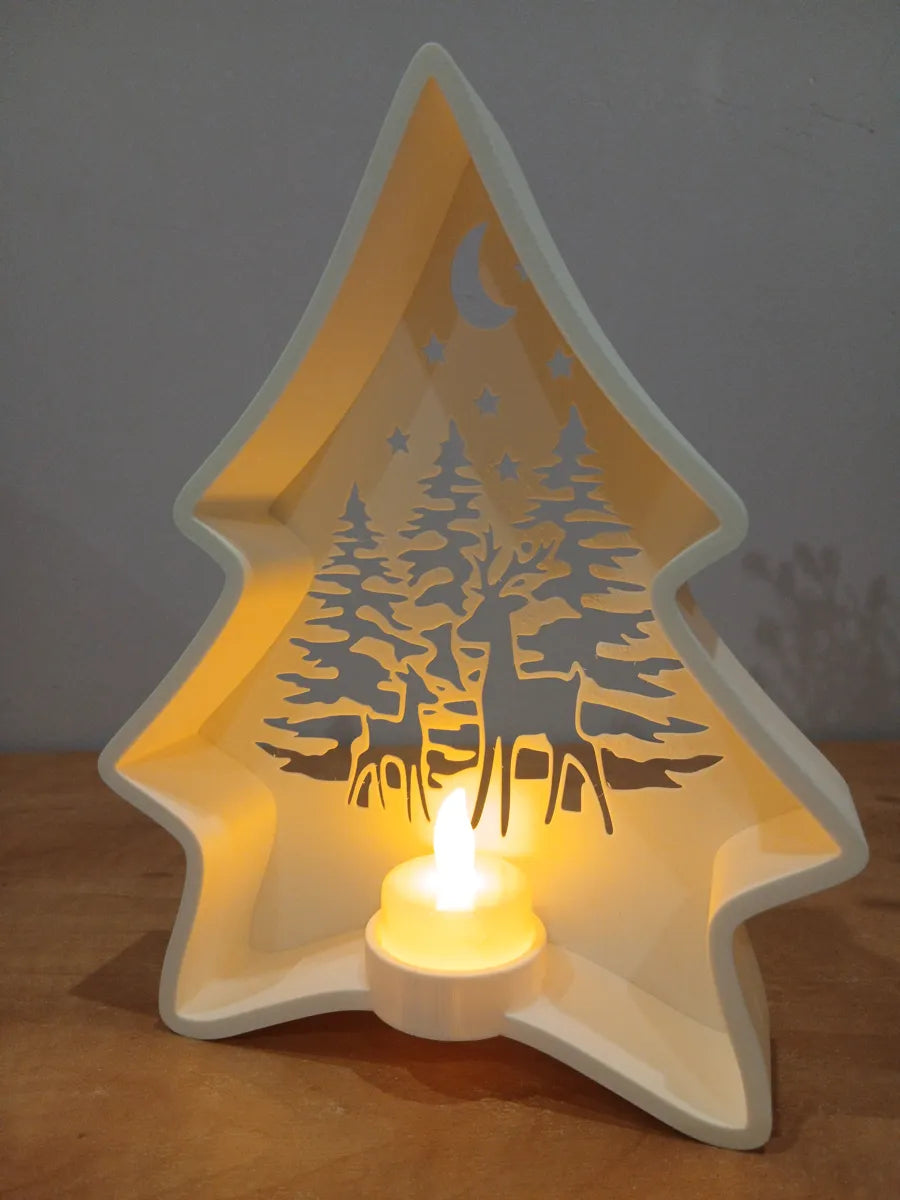 Christmas tree tea light holder
