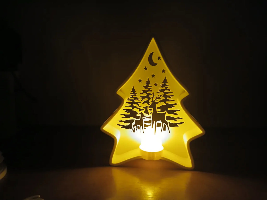 Tea light holder lit up