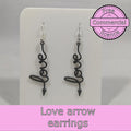 LOVE arrow earrings