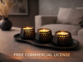 Voronoi tea light holders