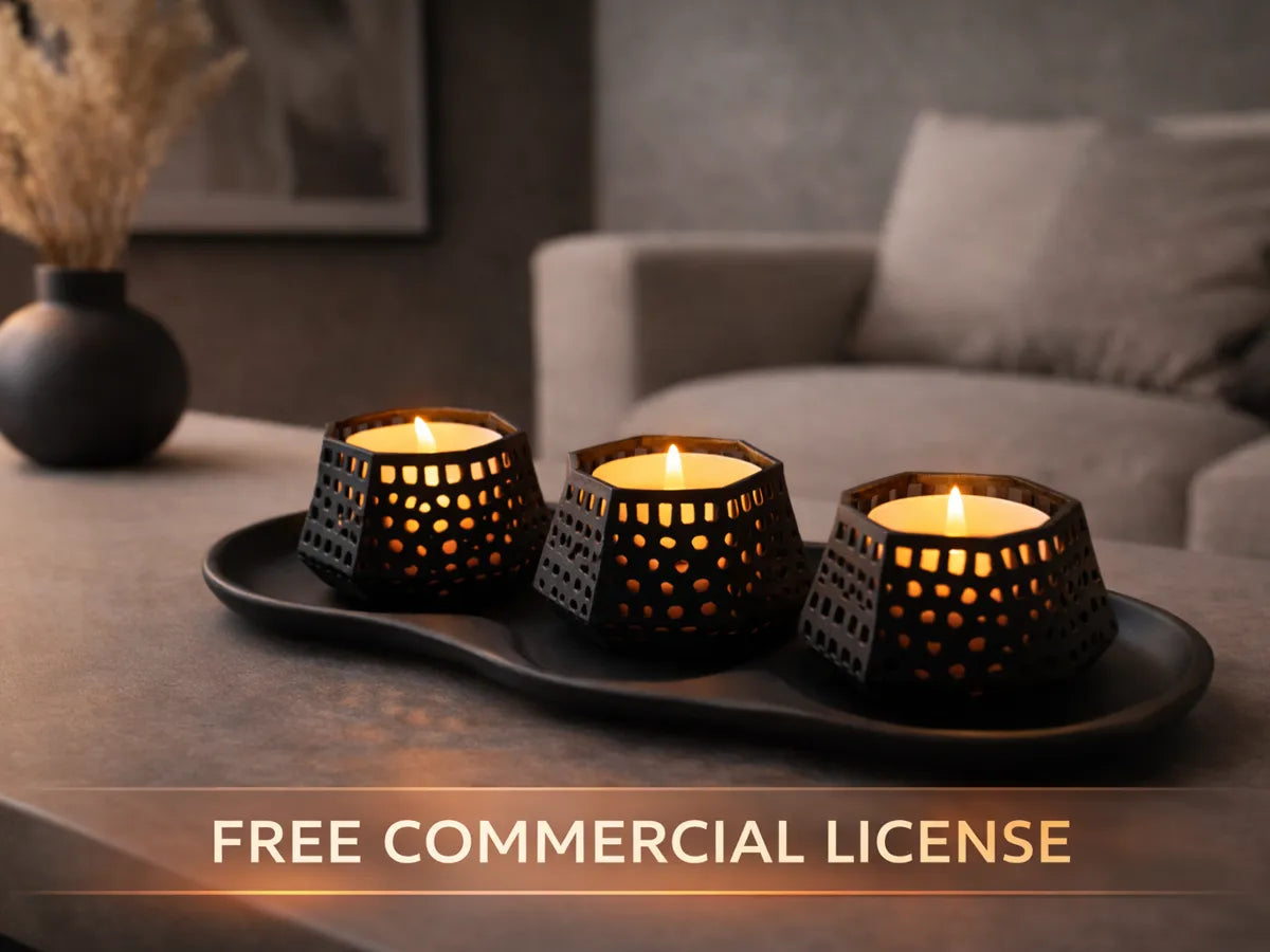 Voronoi tea light holders